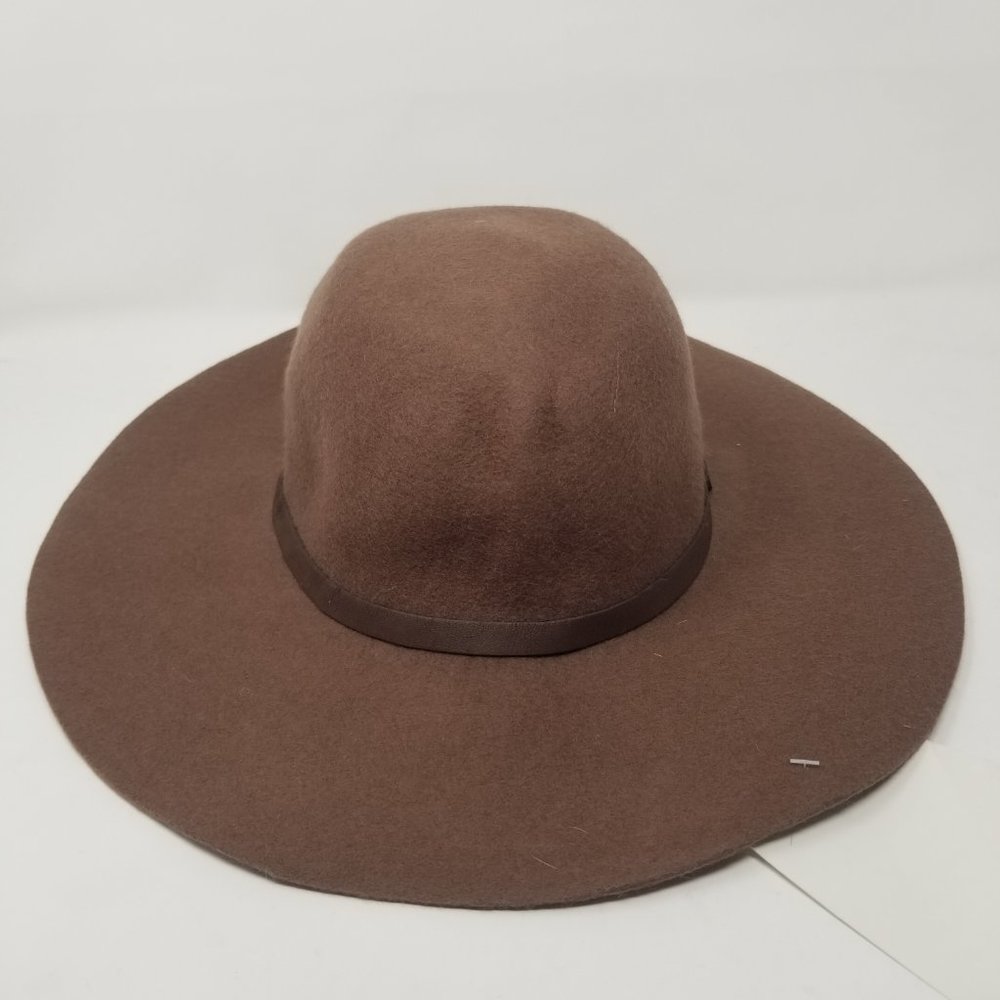 New Hat Attack Brown Wool Round Floppy Hat With L… - image 4